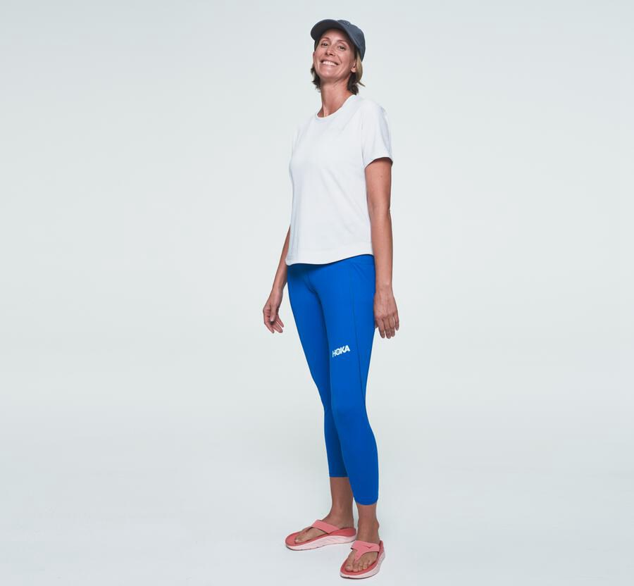 Hoka One One Womens Tee - Lifestyle - White - XYOV86342